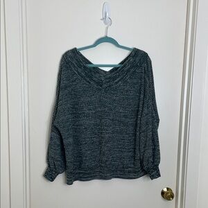Women's Off-the-Shoulder Green Sweater